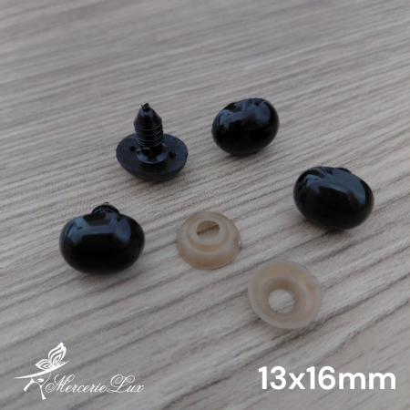 ACCESORII CONFECTIONAT JUCARII - nas-ochi jucarii cu dispozitiv siguranta 13x16mm