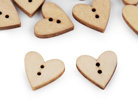 NASTURI - nasturi decorativi din lemn model inima