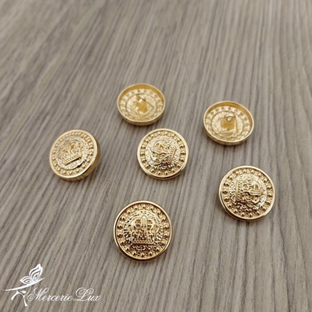 Nasturi Eleganti LUX - nasturi metalici aurii model coroana