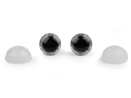 ACCESORII CONFECTIONAT JUCARII - ochi cu sclipici 12mm