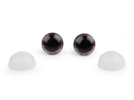 ACCESORII CONFECTIONAT JUCARII - ochi cu sclipici 12mm