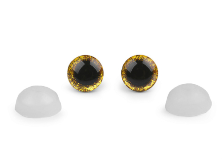 ACCESORII CONFECTIONAT JUCARII - ochi cu sclipici 12mm