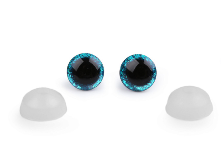 ACCESORII CONFECTIONAT JUCARII - ochi cu sclipici 12mm