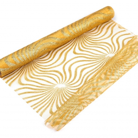 MATERIALE TEXTILE - organza sclipici 48cm