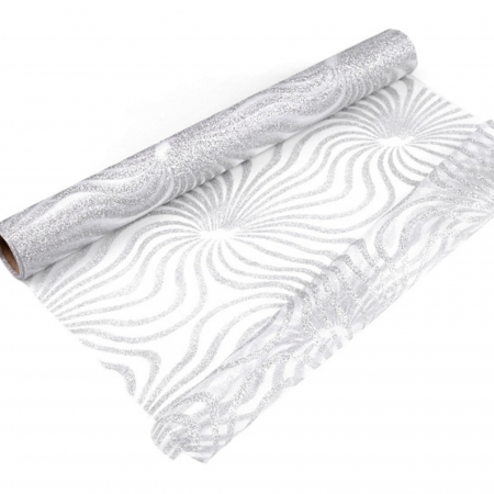 MATERIALE TEXTILE - organza sclipici 48cm
