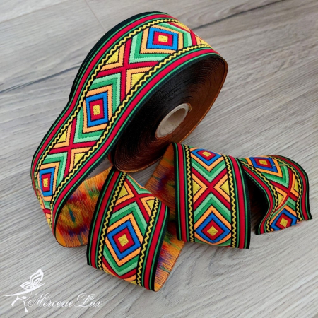 Banda Motive Traditionale - panglica traditionala motiv geometric latime 5cm