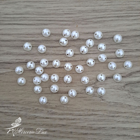 Perle - perle jumatati alb sidef