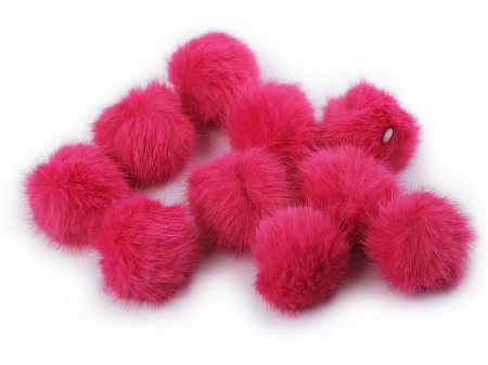Benzi Decoratiuni din Blana Artificiala - pompon din blana cu bucla 3.5cm