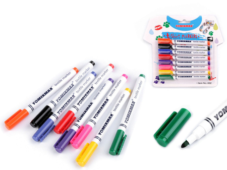 MATERIALE ACCESORII PENTRU HOBBY - set 8 markere pentru textile