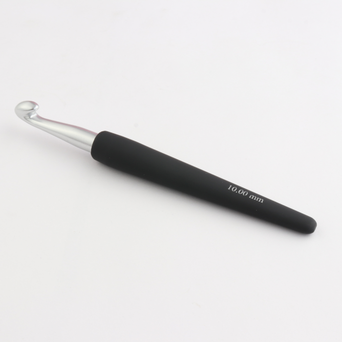 Croșetă aluminiu KnitPro cu mâner ergonomic 10 mm [1]