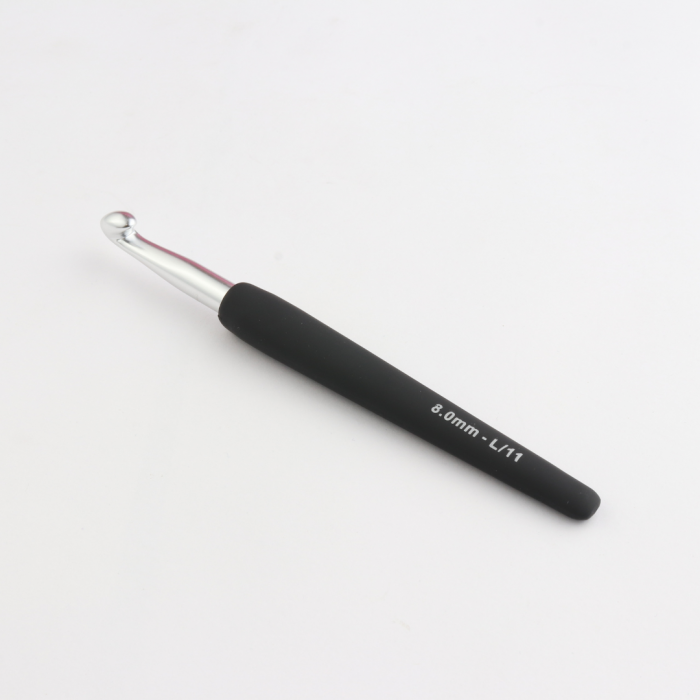 Croșetă aluminiu KnitPro cu mâner ergonomic 8 mm [1]
