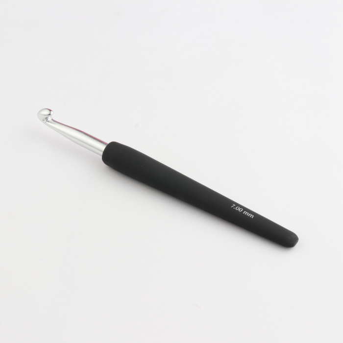 Croșetă aluminiu KnitPro cu mâner ergonomic 7 mm [1]