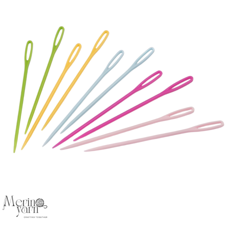 Accesorii tricotat - Ace plastic 75 mm- mix 10 buc