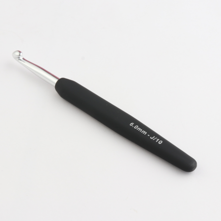 Croșete aluminiu KnitPro - Croșetă aluminiu KnitPro cu mâner ergonomic 6 mm