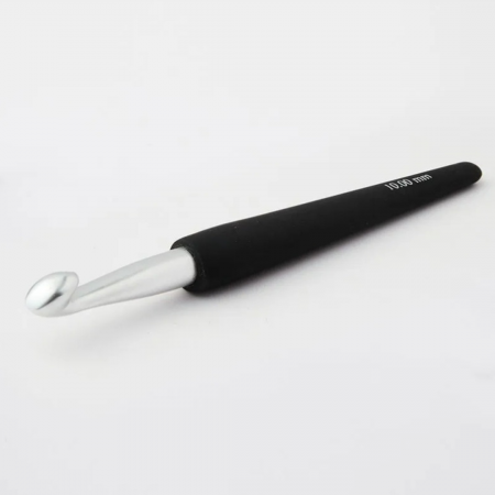 Croșetă aluminiu KnitPro cu mâner ergonomic 10 mm [1]
