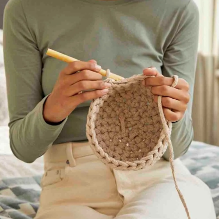 Kituri - Kit croșetat coșuleț DMC