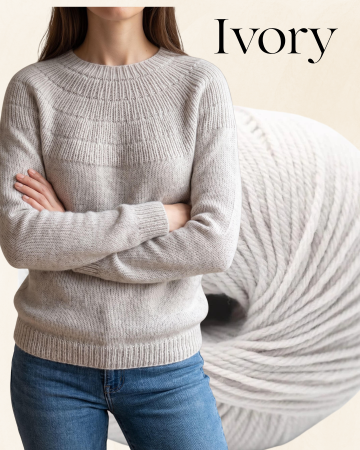 Kituri - Kit pentru Anker’s sweater-nuanța Light Grey - Kremke Merry merino 140