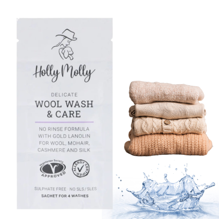 Îngrijire fibre naturale - Mostră detergent lână Holly Molly-20 ml