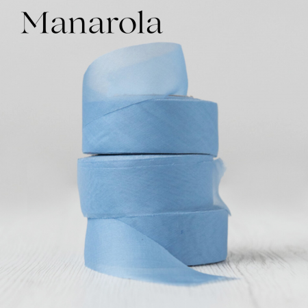 DHG Italia - Panglică mătase chiffon 2.5 cm- rolă 17 m