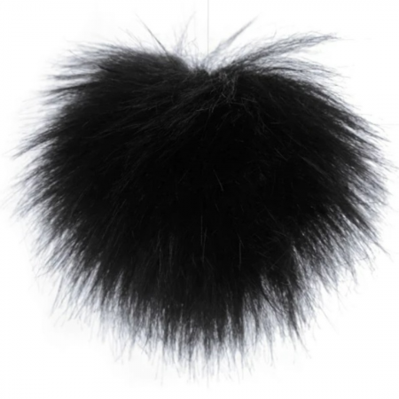 Pompon blană artificială 8 cm cu ochi elastic [1]