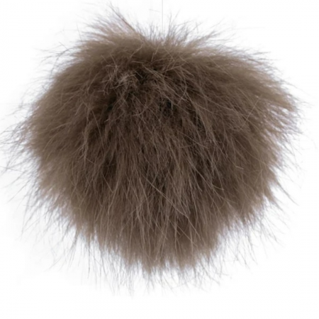 Accesorii tricotat - Pompon blană artificială 8 cm cu ochi elastic