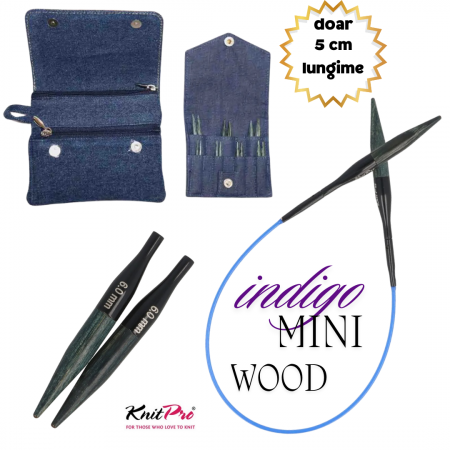 Set andrele interschimbabile Denim mini wood Indigo- 5 cm [2]