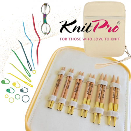 Tricotat - Set andrele interschimbabile KnitPro Basix -kitul basic pentru începători