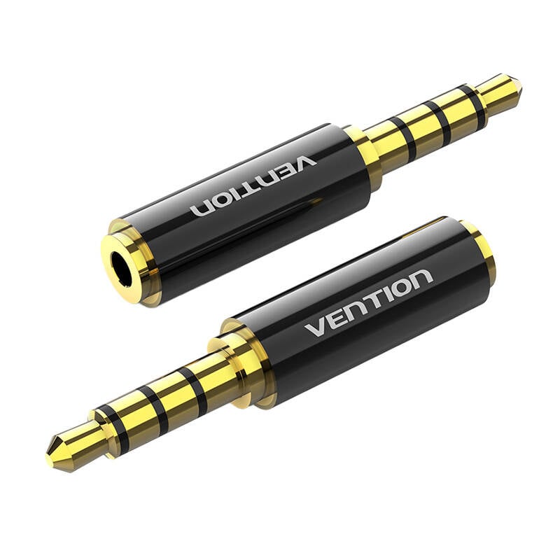 Adaptor audio de la 3,5 mm masculin la 2,5 mm feminin Vention BFBB0 negru