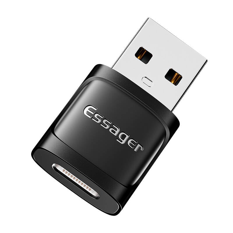 Adaptor OTG USB-C de sex feminin la USB 3.0 de sex masculin Essager (negru)