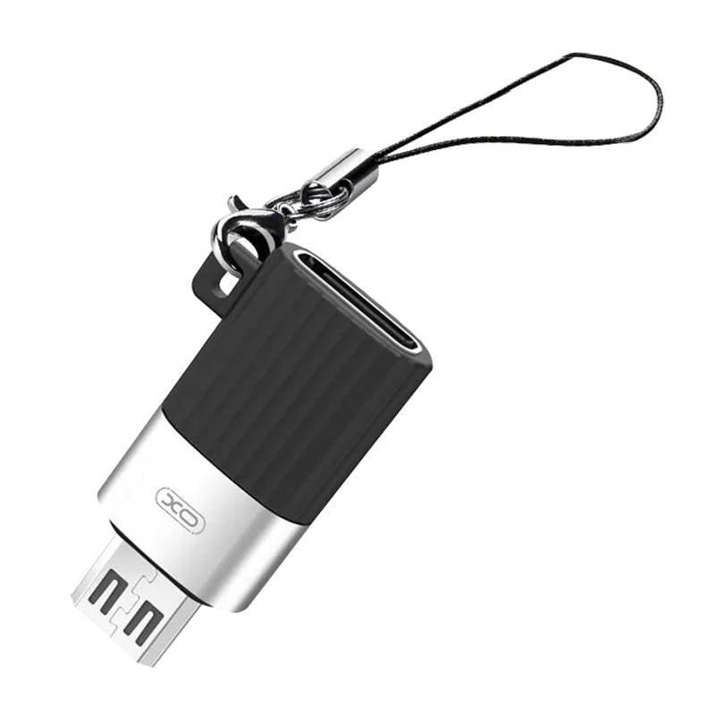 Adaptor USB-C la Micro USB XO NB149-C (negru)