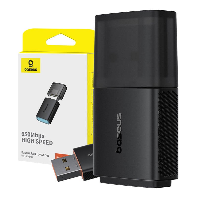 Adaptor WiFi Baseus FastJoy 650Mbps - Viteza si Stabilitate (Culoare Argintie)