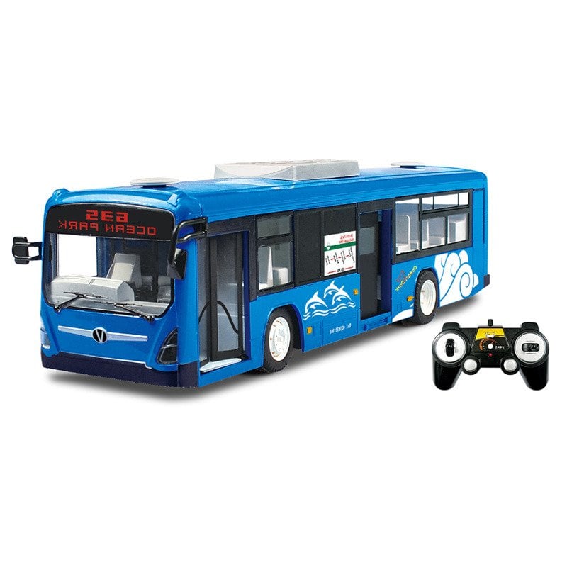 Autobuz urban controlat de la distanta 1:20 Double Eagle (albastru) E635-003