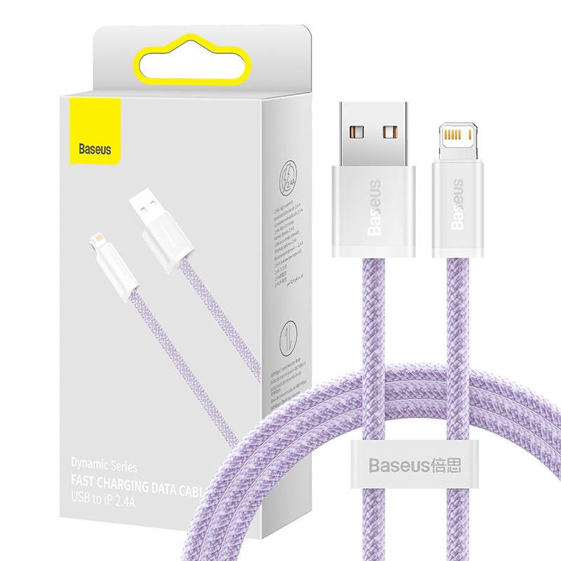 Baseus Cablu dinamic USB catre Lightning, 2.4A, 1m (violet)