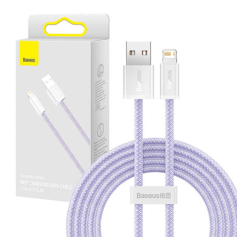 Baseus Cablu dinamic USB catre Lightning, 2.4A, 2m (Violet)