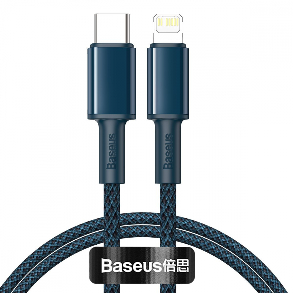 Baseus Cablu impletit de inalta densitate Type-C catre Lightning, PD, 20W, 1m (albastru)