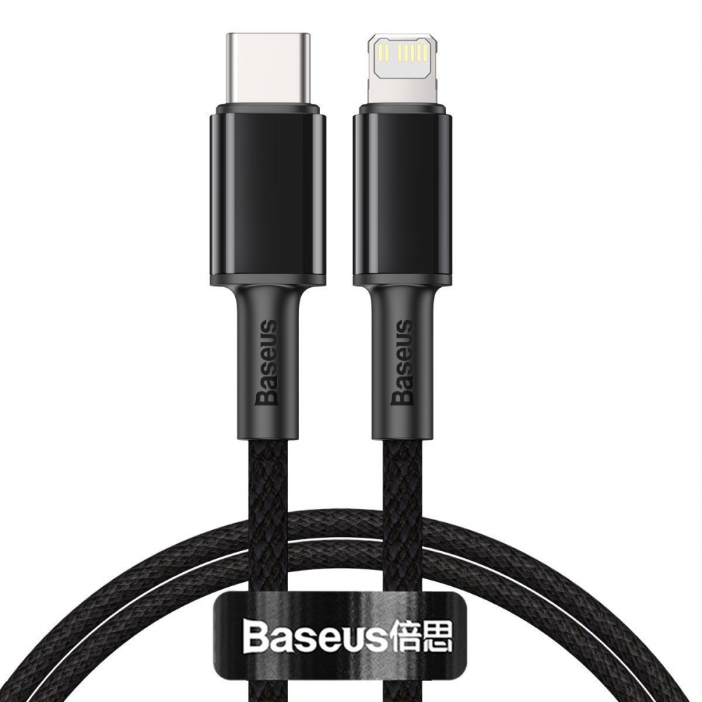 Baseus Cablu impletit de inalta densitate Type-C catre Lightning, PD, 20W, 2m (negru)