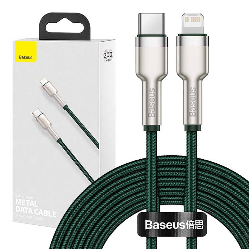 Baseus Cablu USB-C pentru Lightning 2m (verde)