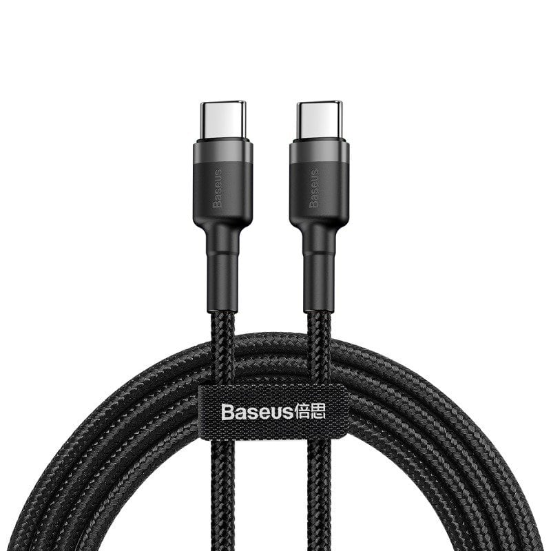 Baseus Cafule Cable USB-C PD 2.0 QC 3.0 60W 1m (Negru+Gri)