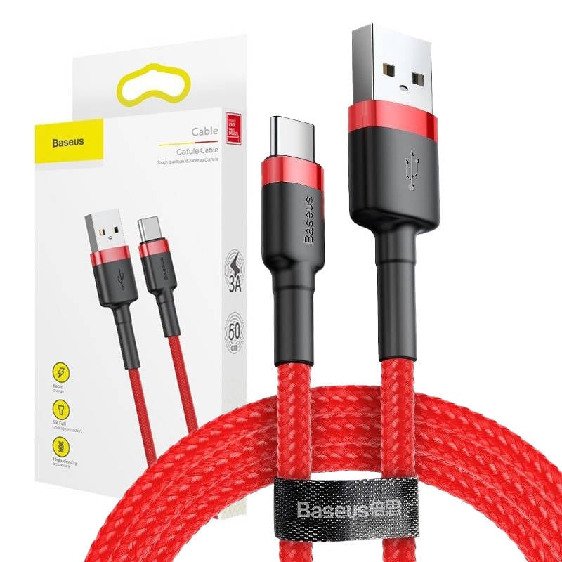 Baseus Cafule Cablu USB-C 2A 3m (rosu)