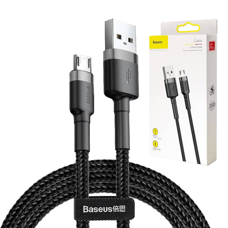 Baseus Cafule Cablu USB pentru Micro 2A 3m gri+negru