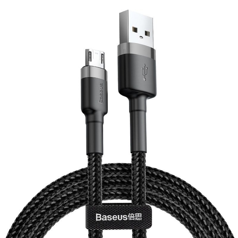 Baseus Cafule Micro cablu USB 2.4A 1m (gri + negru)