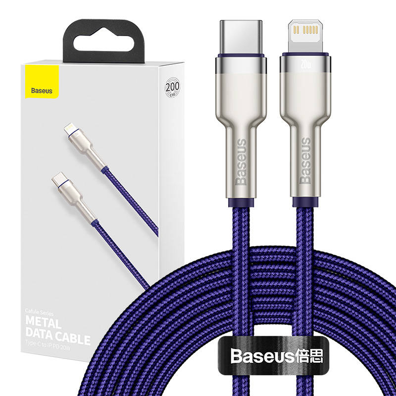 Baseus Cafule Series Cablu USB-C pentru Lightning, 20W, 2m (violet)