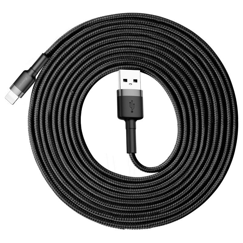 Baseus Cafule USB Lightning Cable 2A 3m (Negru+Gri)