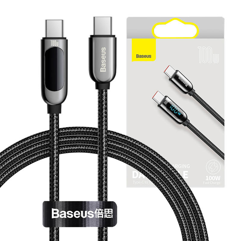 Baseus Display Cable USB-C to Type-C 100W 1m (negru)