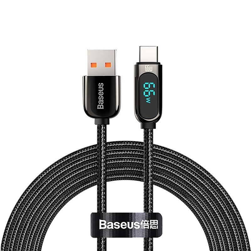 Baseus Display Cable USB to Type-C, 66W, 1m (negru)