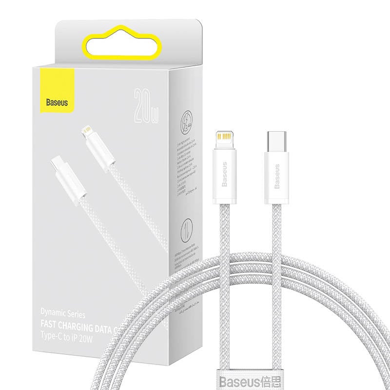 Baseus Dynamic Cablu USB-C pentru Lightning, 23W, 1m (alb)