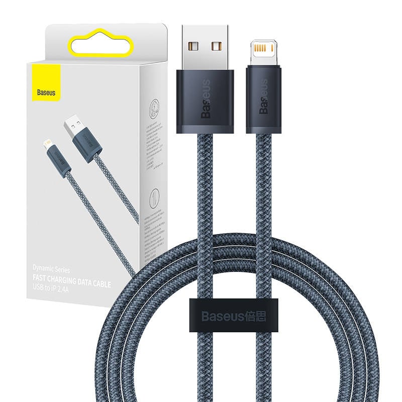 Baseus Dynamic Series cablu USB catre Lightning, 2.4A, 1m (gri)