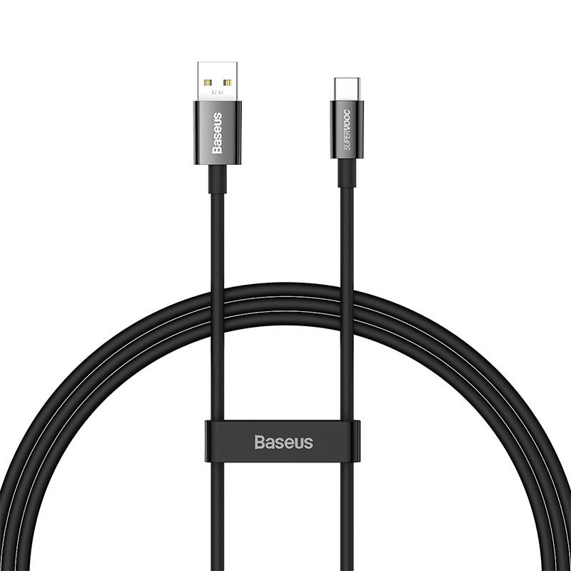 Baseus Superior Series Cablu USB la USB-C, 65W, PD, 1m (negru)