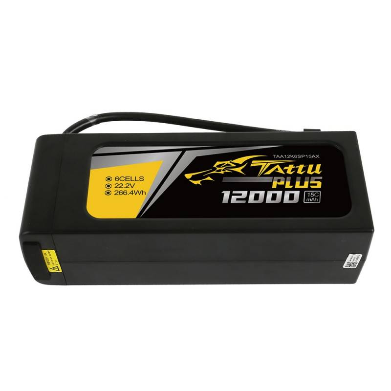 Bateria Tattu Plus 12000mAh , Putere de neegalat, 22.2V, de 15C, ideala pentru drone si echipamente RC, usoara si durabila, perfecta pentru aventuri electrizante!