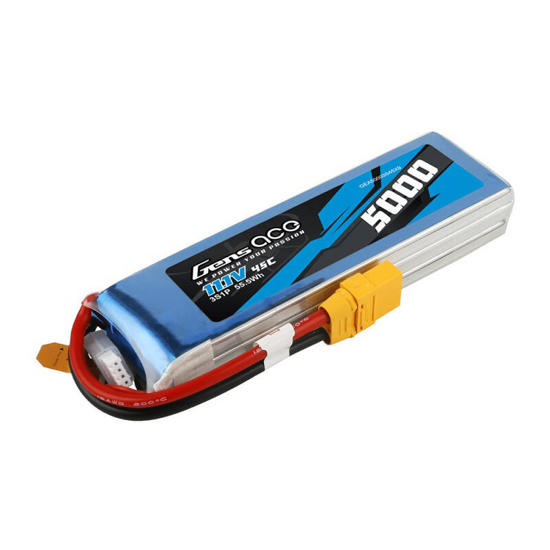 Baterie lipo Gens ace 5000mAh 11.1V 45C 3S1P cu XT90 Plug